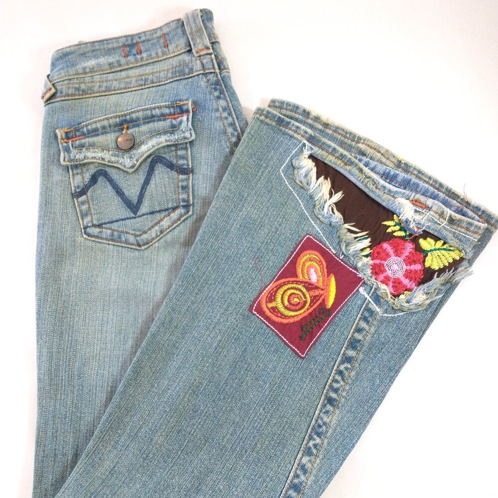 Vigoss Embroidered and Distressed Jeans